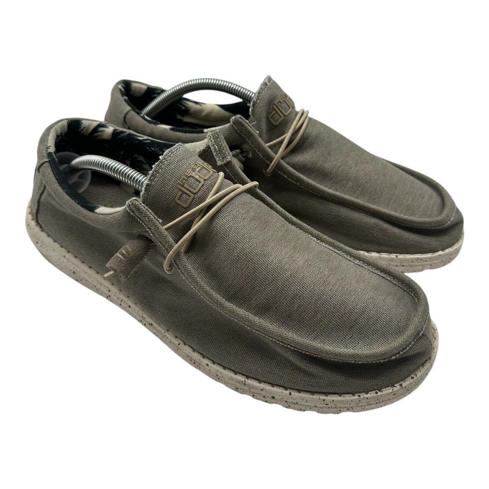 Hey Dude Wally Stretch Shoes Men's Size 12 Beige Tan Slip On‎ Comfort Loafers